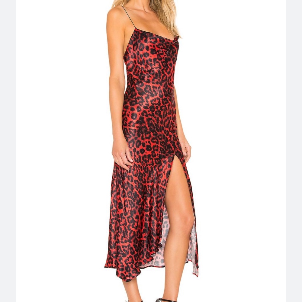 Bec + Bridge She’s a Manic red leopard dress